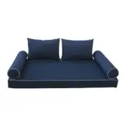 COVER ONLY-Style1 Daybed Mattress Bolster Pillow Covers Contrast Trim Crib AD101