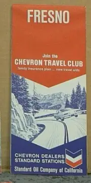 1969 Chevron Street Map of Fresno, California "New Old Stock"