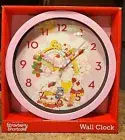 NIB The World Of Strawberry Shortcake Battery Operated Wall Clock Rare