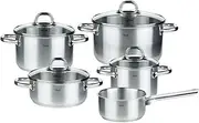 [Fissler] Korfu Set Frying Pot Cooking Pot Casserole Stainless Steel 5Pcs.