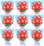 Gogogmee 10pcs Creative Resin Flower Charms DIY Phone Case Decor Flower Charms for DIY Projects