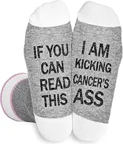 [FujLoy] Cancer Socks, Cancer Patients Must Have, Chemotherapy Must Haves For Women, If You Can Read This I'm Kicking Cancer Socks.