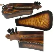 6 strings 23 keys Hurdy Gurdy Maple wood inlay shell purfling carved woman head