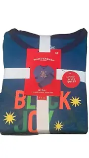 Black Joy Every Season Pajama Sleep Set. Size 12 WONDERSHOP AT TARGET