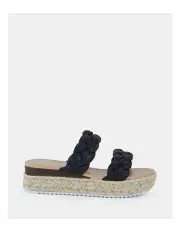 [Novo Shoes] Buster Platform Slides in Black