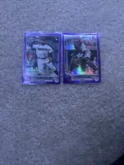 2022 Topps Chrome Purple Refractor Cleveland Guardians 2 Card Lot