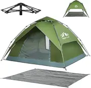 Night Cat Waterproof Camping Tent for 1 2 3 4 Person with Footprint Tarp Easy Instant Pop Up Tent Automatic Hydraulic Rainproof Tent with Rain Fly