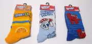 NEW 3 PAIRS MEN'S CREW SOCKS SUNNY D KOOL-AID HAWAIIAN PUNCH SIZE 6-12 #9