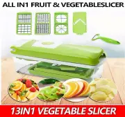 13 IN 1 Food Slicer Fruit Cutter Dicer Nicer Container Chopper Peeler Vegetable
