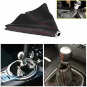 Car Shift Boot Black Leather Gear Shift Cover Universal For Manual Automatic (for: Toyota)