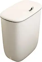 rockible Hanging Trash Can Compost Bucket for Kitchen Cabinet Door Garbage Can Waste Storage Bin for Cupboard Bathroom Toilet Office, White Large