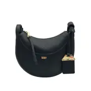 DKNY Black Crescent Barbara Crossbody Bag