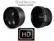 NEW 2-Pc Pro HD Telephoto & Wide Angle Lens Kit For Panasonic LUMIX DC-FZ80