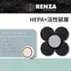 RENZA濾網 適用Health Banco 小漢堡 e2F HB-R1BF2025/R2BF2025 HEPA活性碳