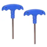 2pcs H5 T-Handle Hex Key Wrench 5mm S2 Steel T-Key Inner Hexagon Spanner