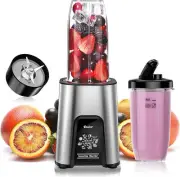 VEWIOR 900W Blender for Shakes and Smoothies, Personal 6 Pieces, Sliver