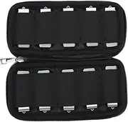 USB Flash Drive Case Flash Drives Organizer Thumb Drive Holder Case SD Card Storage Bag Zipper Flash Drives Bag for USB Memory Stick (Black, 10 Grid)