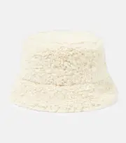 [Stella McCartney] Stella McCartney Faux shearling bucket hat UK 6 5/8 neutrals