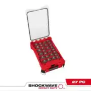 Milwaukee Impact-Duty 1/2 in Drive Metric and SAE Standard Socket Set 27-Piece