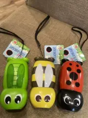 Via LED Kid's LED Flashlights With Lanyard NWT Grasshopper, Ladybug And Bee