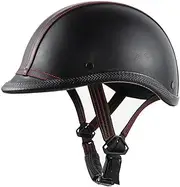 Half Hood Helmet Motorcycle Half Helmet Quick Release Buckle Moped Helmet Comfortable and Durable for Adult Men Women Off-Road Street Riding - DOT/ECE Certified