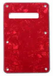 Standard Strat Style Guitar Cavity Cover Tremolo Back Plate ,3-ply Pearl RED