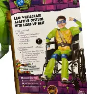 TMNT Leo Leonardo Ninja Turtles Costume Wheelchair Adaptive Sz Large 10-12 Kids