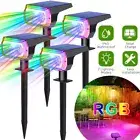 Solar Spot Lights Rgb LED Garden Outdoor Pathway Lawn Fence Lamp Spotlight Light