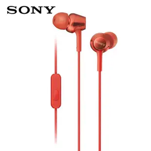 【SONY】MDR-EX255AP 紅 細膩金屬 耳道式耳機 線控MIC ★送收納盒