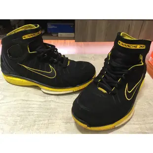 Nike ZOOM Huarache 2k4 Kobe 籃球鞋 黑黃配色 US8 八成新