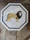 15'' antique Marble side wall panel Table Top Inlay pietra dura tiger mop item