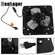 10" Exhaust Fan Ventilation Extractor Wall-Mounted Square Blower With Insect Net