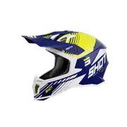 Lite Fury Navy Neon Yellow Glossy Offroad Helmet