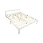 Double Wooden Bed Frame Home Furniture White Palermo