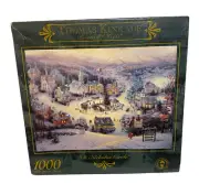 NEW 1997 Thomas Kinkade Jigsaw Puzzle St Nicholas Circle USA 1000 Piece Winter