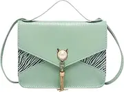 [Generic] Fashion Women Artificial Leather Tassel Bag Phone Bag Shoulder Bag Messenger Bag Phone Bag Purse for