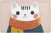 YXYZRMY Doormat Cute Cat Art Front Door Mat for Outdoor Indoor Entrance Low Profile Non-Slip Floor Mats for Home Entrance Funny Cute Doormat 20” x 32”