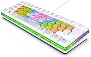 DGG 60% Wired Gaming Keyboard,Colorful Rainbow Key Cap,RGB Ergonomic Waterproof Small Mechanical Feeling Keyboard, for PC Mac PS4 Xbox Gamer, Typist, Travel