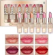 Travel Size Lipstick Set - Shimmer Matte Lipstick Set,Hydrating Waterproof Makeup Lip Sticks Long-Lasting Stain for Bridal Teens Wedding Girls Everyday Women