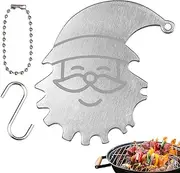 BBQ Grill Scraper Tool | Bristle-Proof Stainless Steel Grill Grate Scraper for Camping - Cute Bearded Old Man Barbecue Griddle Scrubber Gadgets