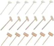 Abaodam 24Pcs Wooden Mini Hammers for Safe Craft Hammers for DIY Projects Cake Decorating and Crab Mallets Promotes and Hand Eye Coordination