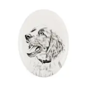 English Springer Spaniel tombstone with a picture of a dog Art-Dog