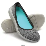 Hammacher Lady's Knee Pain Relieving Slip On Flats Black Size 9 Shoes BLUEPRINT