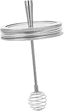 iplusmile Stainless Steel Honey Dipper with Lid Stylish Jar Cover for Honey Easy Handling and Freshness Seal for Canning and Storing Condiments