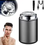 Mini Electric Shaver, Mini Shavers for Men, Portable Shaver for Men, USB Rechargeable Waterproof Electric Razor (Sliver)