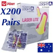 A Howard Leight Foam Ear Plugs Disposable 200 Pair Laser Lite32dB Sleep SnoreNEW