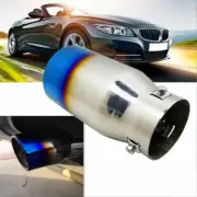 Car Exhaust Muffler Pipe Tail Half Blue Throat Large Caliber Tip Silencer Tube (for: Nissan)