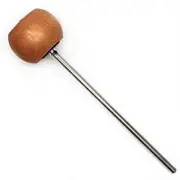 Kick Bass Drum Pedal Mallet Beater Head Percussion Accessory (Natural Wood)