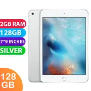 Apple iPad Mini 4 Cellular (128GB, Silver) - Grade (Excellent)