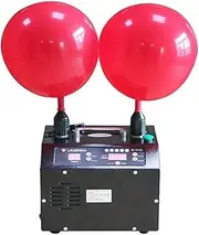 Electric Balloon Inflator, B322 V5.0 Dual Nozzles Electric Balloon Air Pump, 1400W Balloon Blower Pump with Digital Timer and Counter, Memory Function, Two Modes, Automatic and Press Inflation